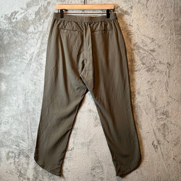 Marine Layer Allison Pants Tencel Size Medium Dusty Olive Dolphin Hem - Picture 5 of 7